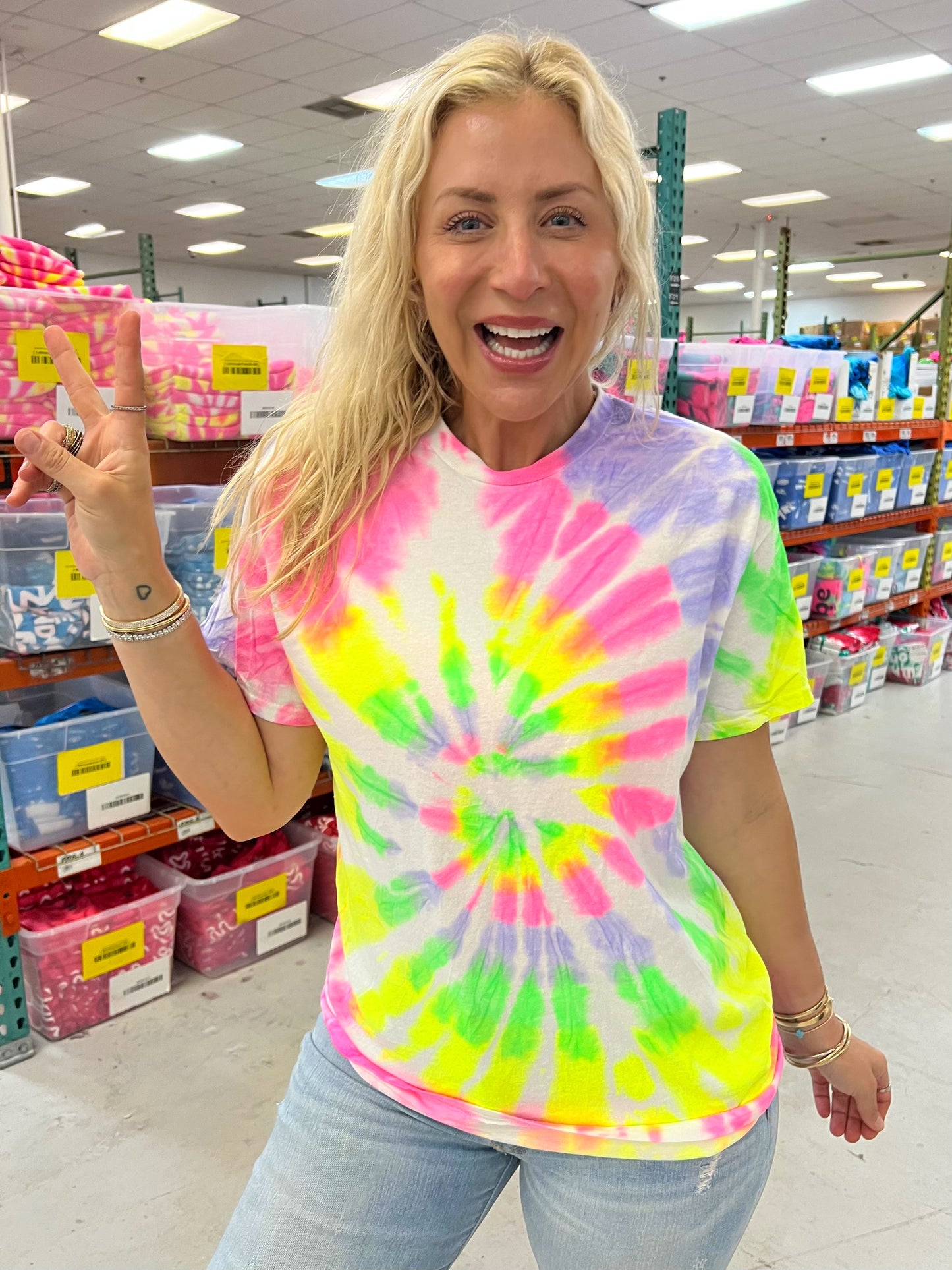 Neon Burst Tie-Dye Tee