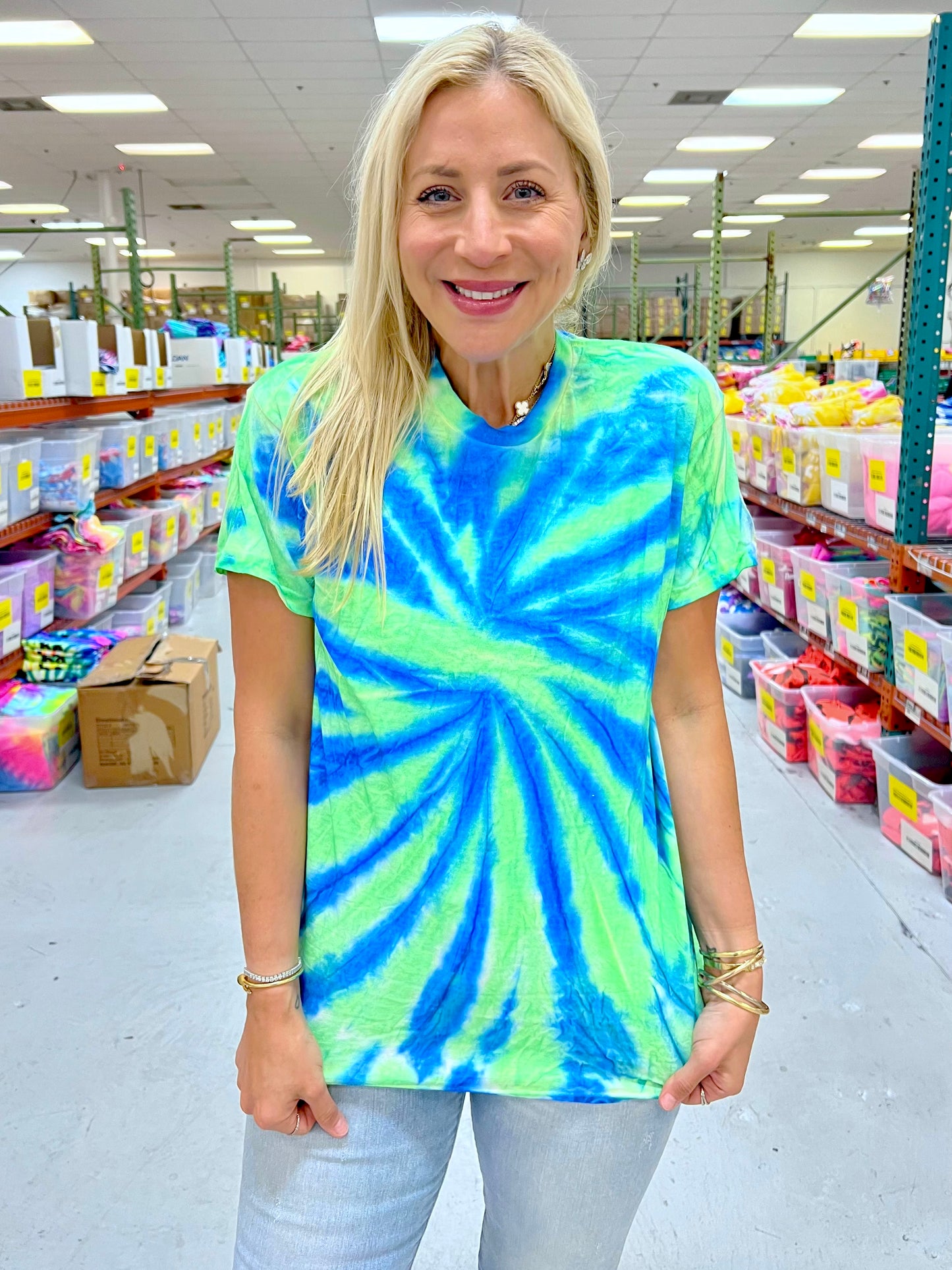 Blue Hawaii Twist Tie-Dye Tee