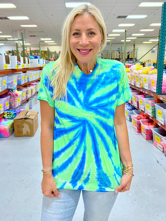 Blue Hawaii Twist Tie-Dye Tee