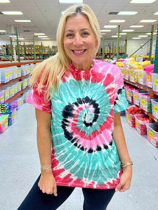 Watermelon Mint Swirl Tie-Dye Tee