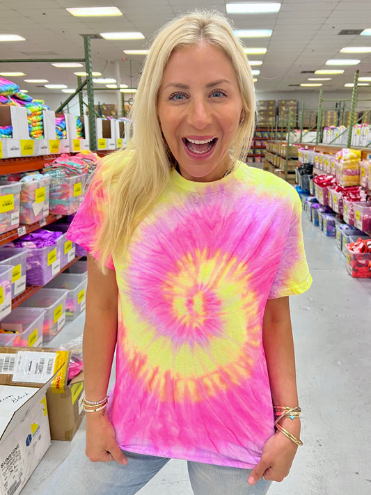 Tropical Swirl Tie-Dye Tee