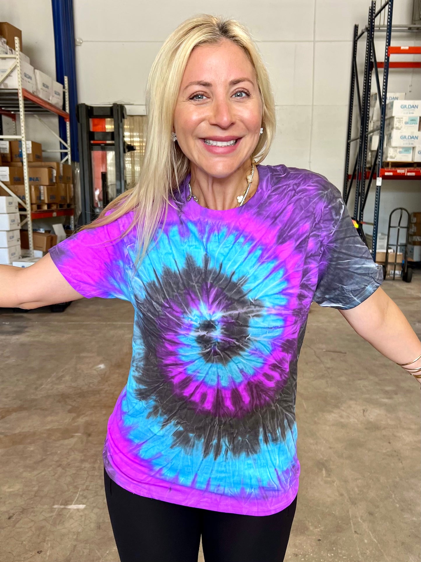 Turquoise Swirl Tie-Dye Tee